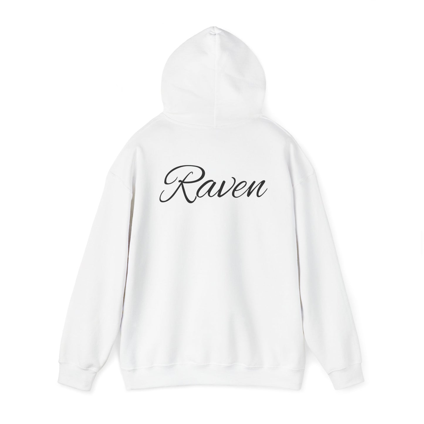 Unisex Heavy Blend™ Hooded Sweatshirt. Striped Logo Raven Hoodie