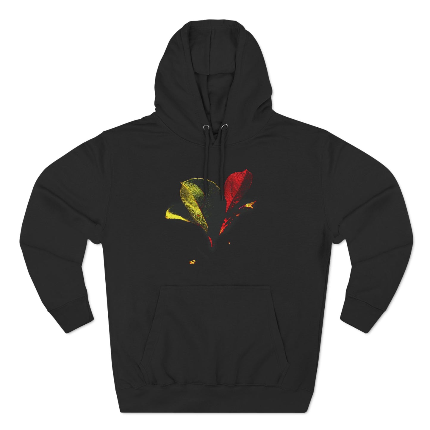 Raven Flower Three-Panel Fleece Hoodie