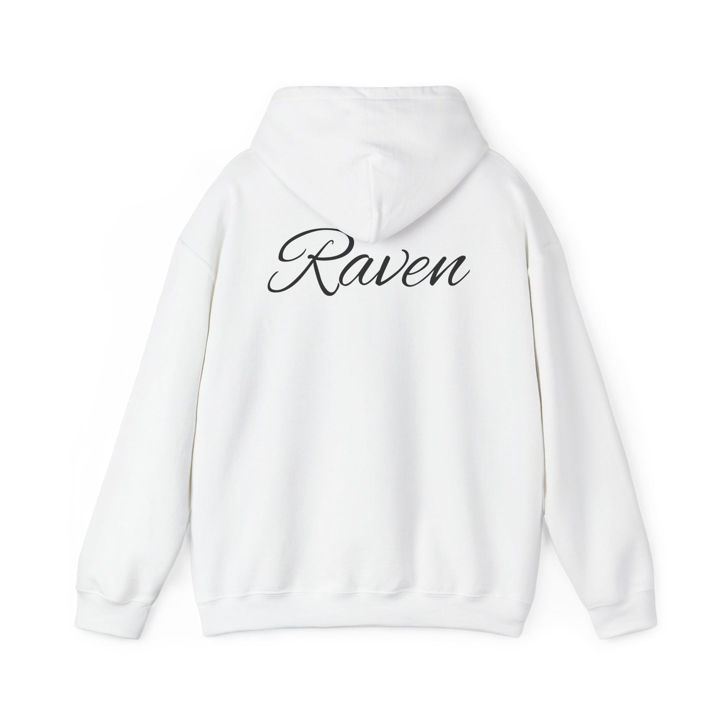 Unisex Heavy Blend™ Hooded Sweatshirt. Striped Logo Raven Hoodie