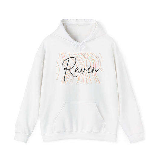 Unisex Raven Hooded Sweatshirt Milky Swirl